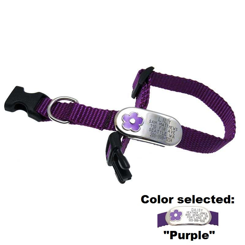 Jewelry ID Collar - Flower, - Lucky Pet